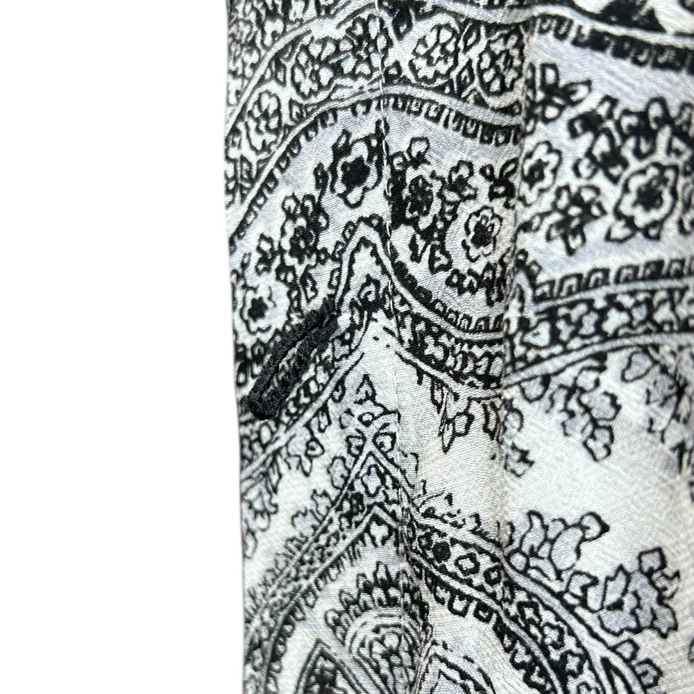 AllSaints Black and White Paisley Midi Shirt Dress - Picture 10 of 14